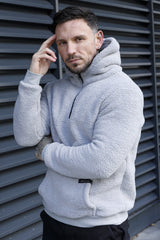 TARIN SHERPA HOODIE - FOSSIL