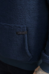 TARIN SHERPA HOODIE - NAVY