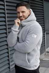 TRAX SHERPA HOODIE - FOSSIL