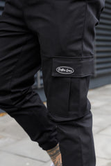 STERLING CARGO TROUSERS - BLACK