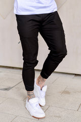 LINTON CARGO TROUSERS - BLACK