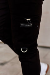 LINTON CARGO TROUSERS - BLACK