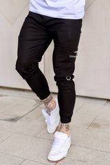 LINTON CARGO TROUSERS - BLACK