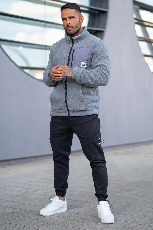 HAZEN SHERPA JACKET - STEEL