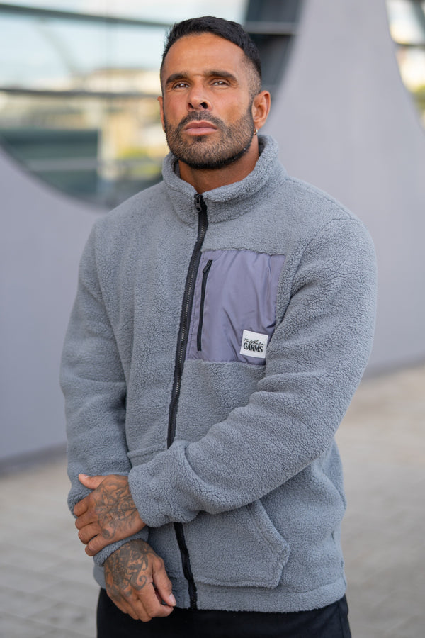 HAZEN SHERPA JACKET - STEEL