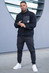 HAZEN SHERPA JACKET - BLACK