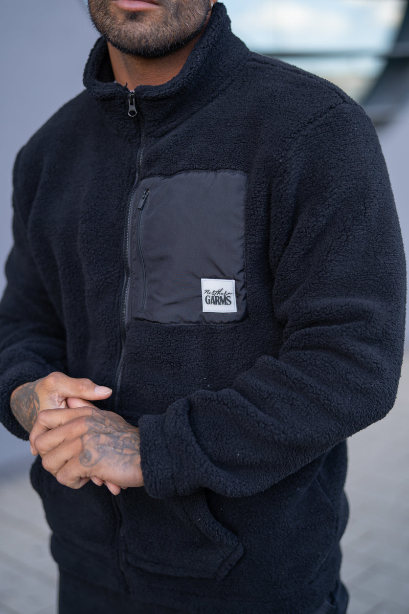 HAZEN SHERPA JACKET - BLACK