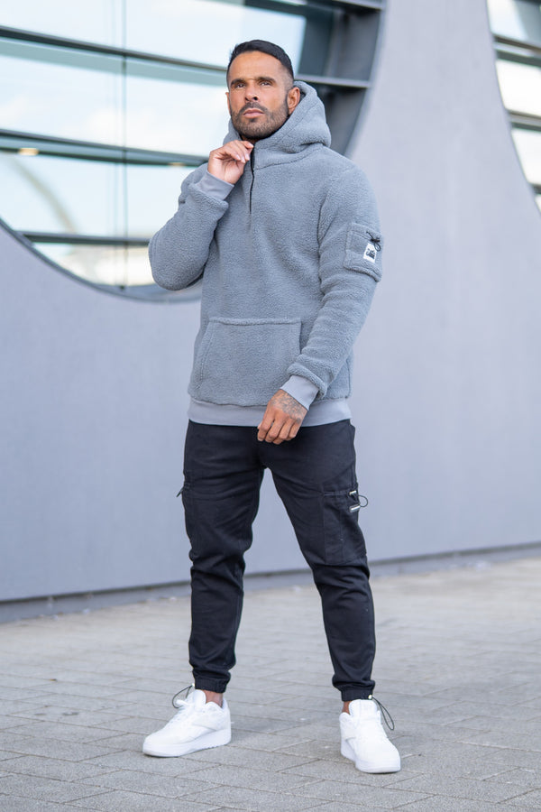 WILTON SHERPA HOODIE - STEEL