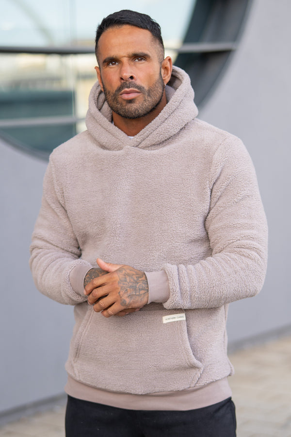 ORWELL SHERPA HOODIE - TAUPE