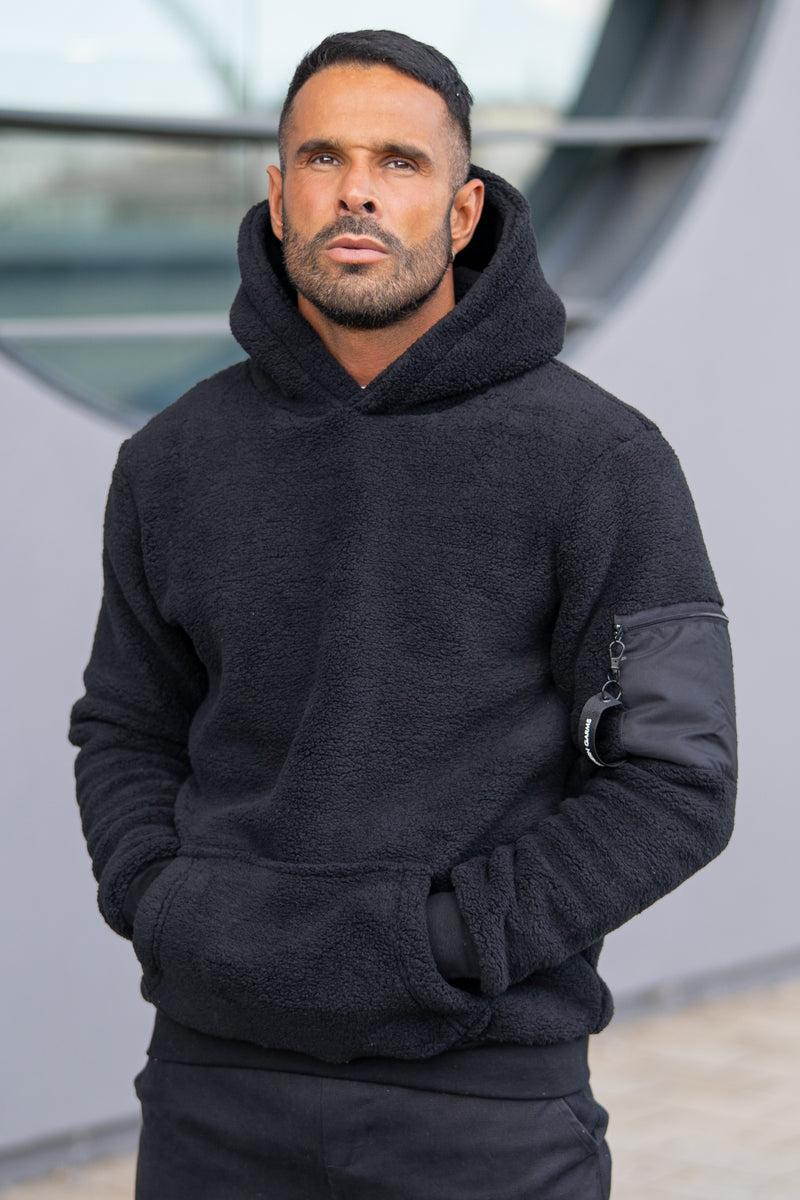 ALFORD SHERPA HOODIE - BLACK