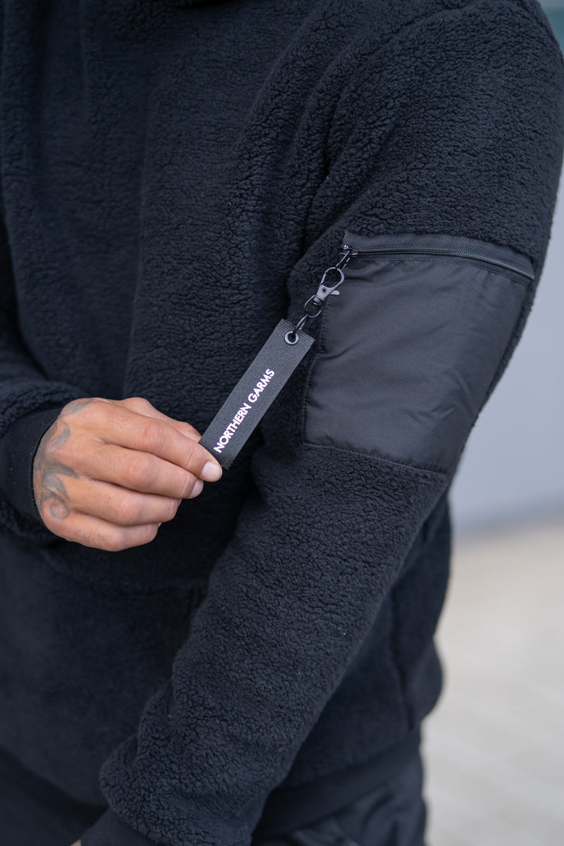 ALFORD SHERPA HOODIE - BLACK