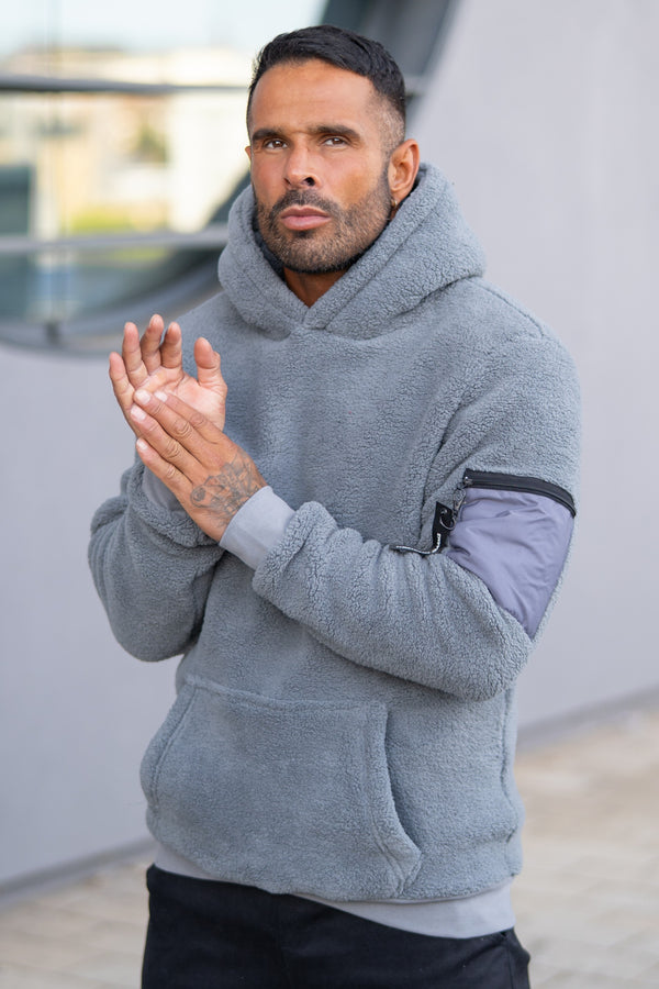 ALFORD SHERPA HOODIE - STEEL
