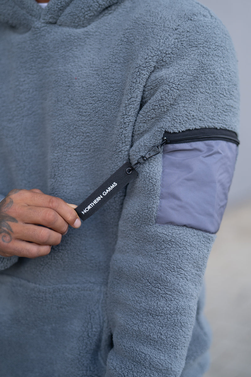ALFORD SHERPA HOODIE - STEEL