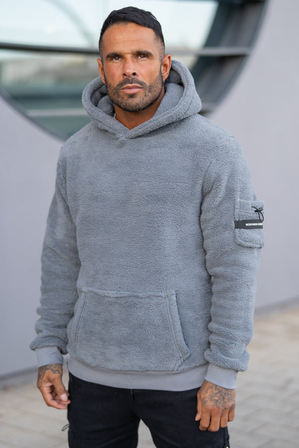 MEDFORD SHERPA HOODIE - STEEL