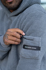 MEDFORD SHERPA HOODIE - STEEL