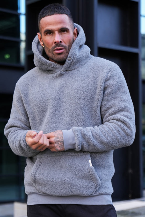 NERO SHERPA HOODIE - STEEL