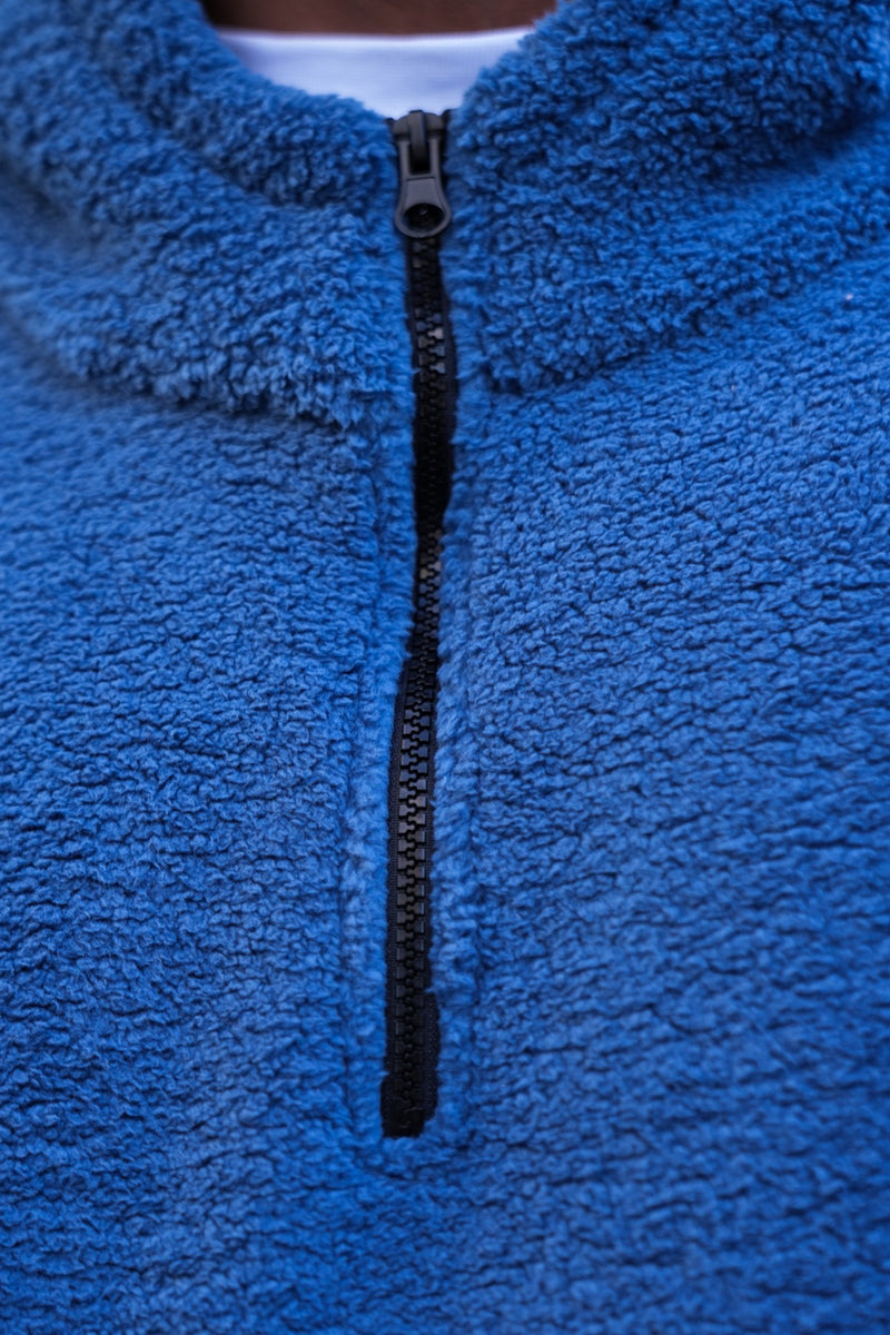 HOPTON SHERPA HOODIE - SPACE