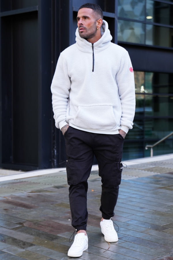 COMPASS SHERPA HOODIE - ICE