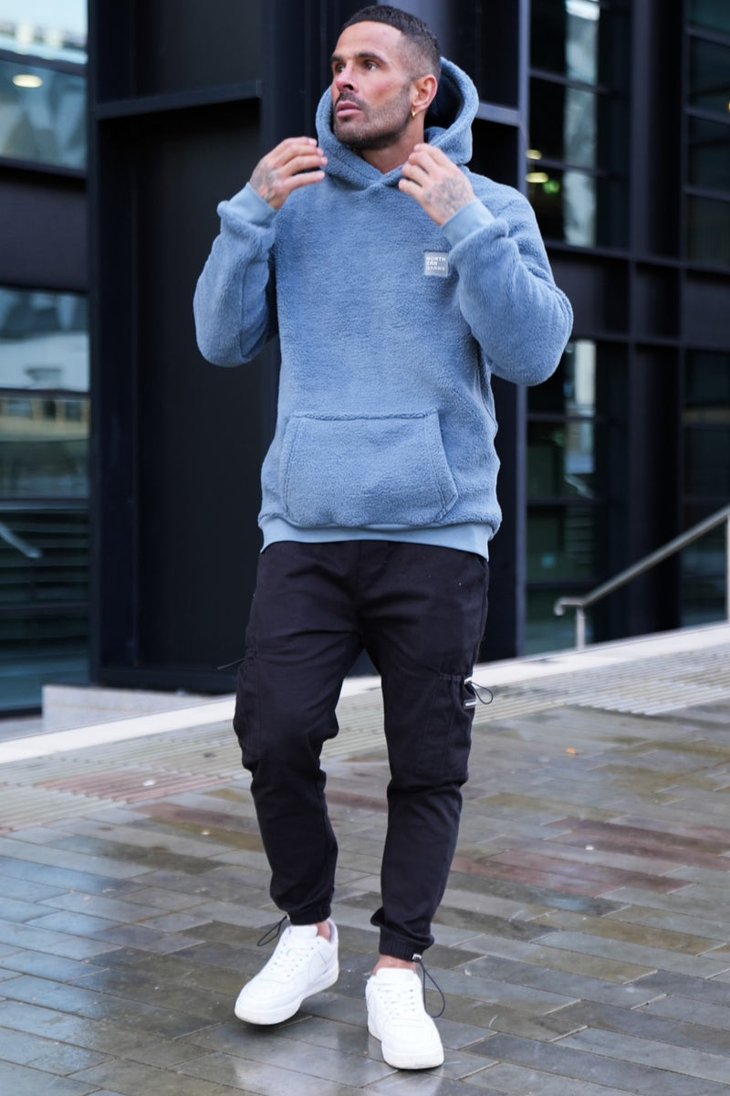 LANGTON SHERPA HOODIE - SMOKE