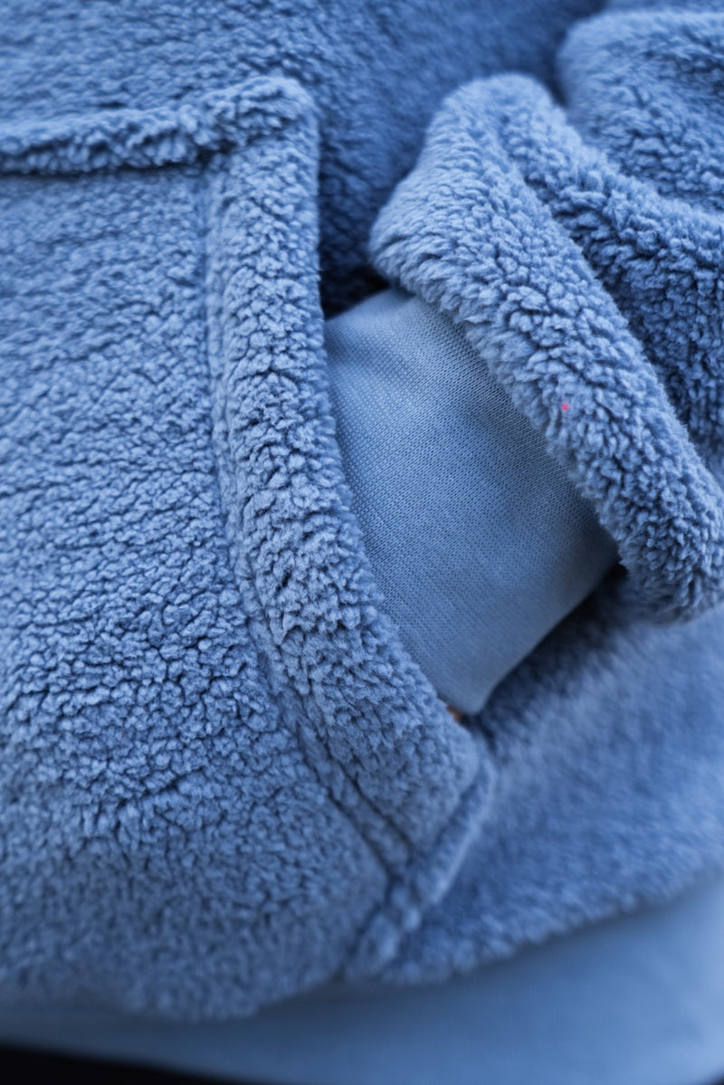 LANGTON SHERPA HOODIE - SMOKE