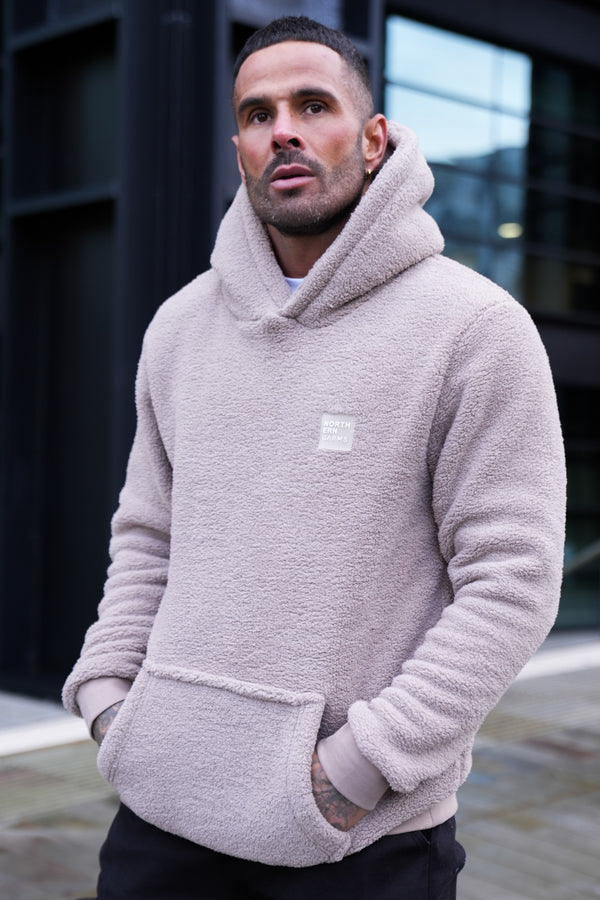 LANGTON SHERPA HOODIE - TAUPE