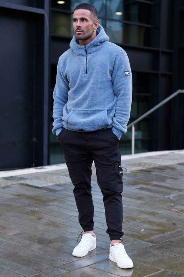 HOPTON SHERPA HOODIE - SMOKE