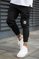 FLETCHER CARGO TROUSERS - BLACK