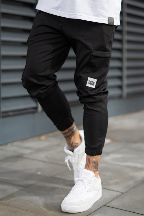 FLETCHER CARGO TROUSERS - BLACK
