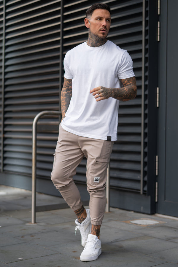 FLETCHER CARGO TROUSERS - GREIGE