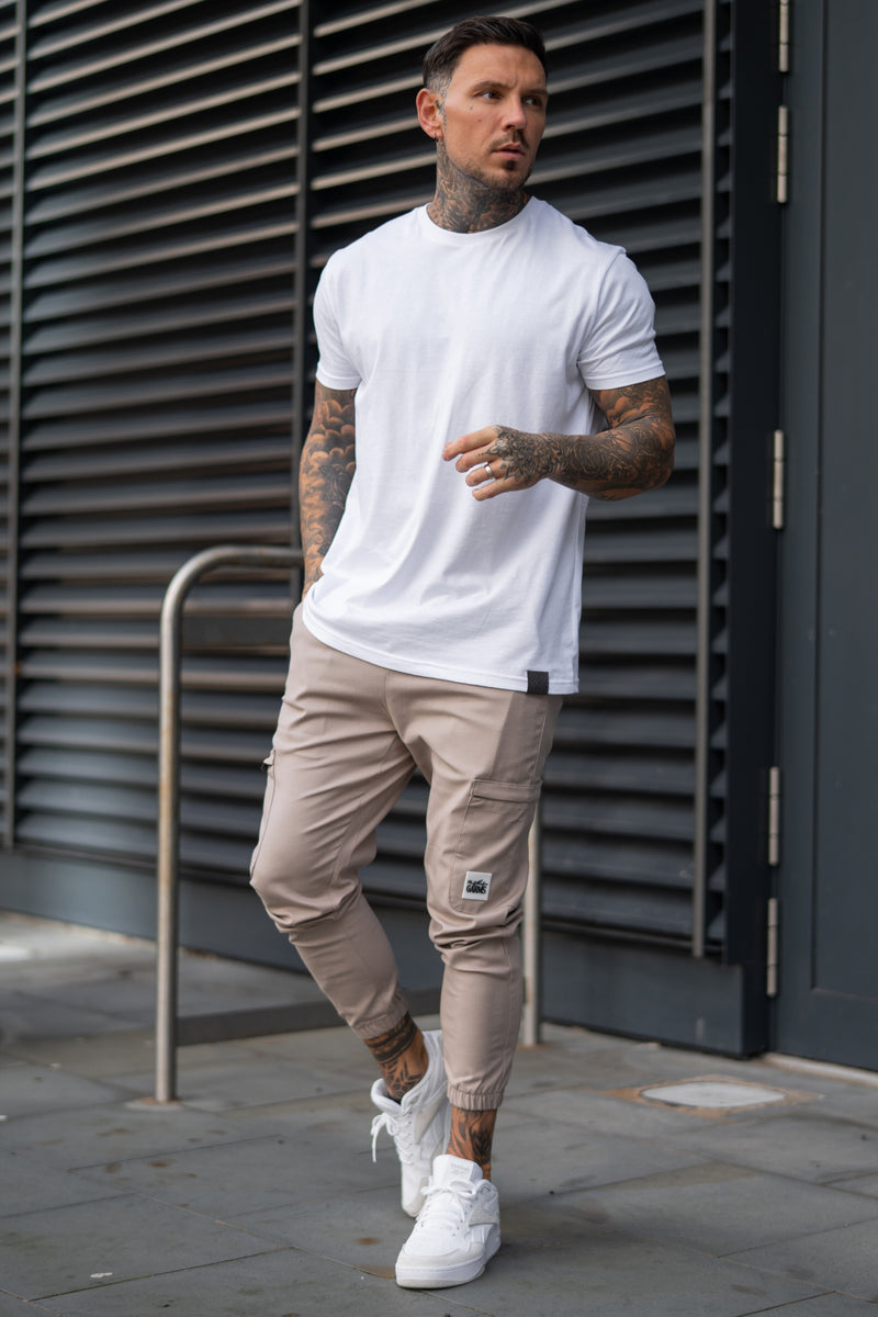 FLETCHER CARGO TROUSERS - GREIGE