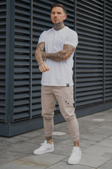 BOWEN CARGO TROUSERS - GREIGE