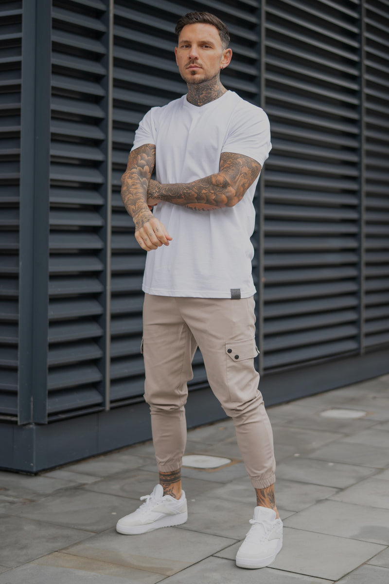 BOWEN CARGO TROUSERS - GREIGE