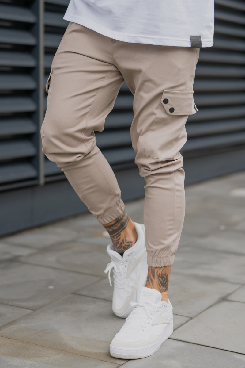 BOWEN CARGO TROUSERS - GREIGE