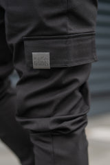 RIDGE CARGO TROUSERS - BLACK