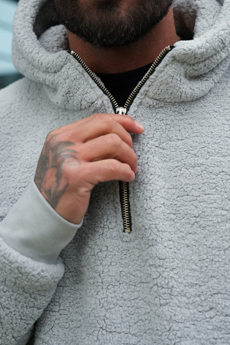 WALTHAM SHERPA HOODIE - FOSSIL