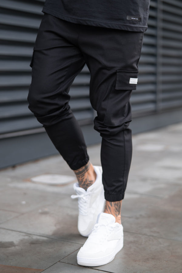 POINT CARGO TROUSERS - BLACK