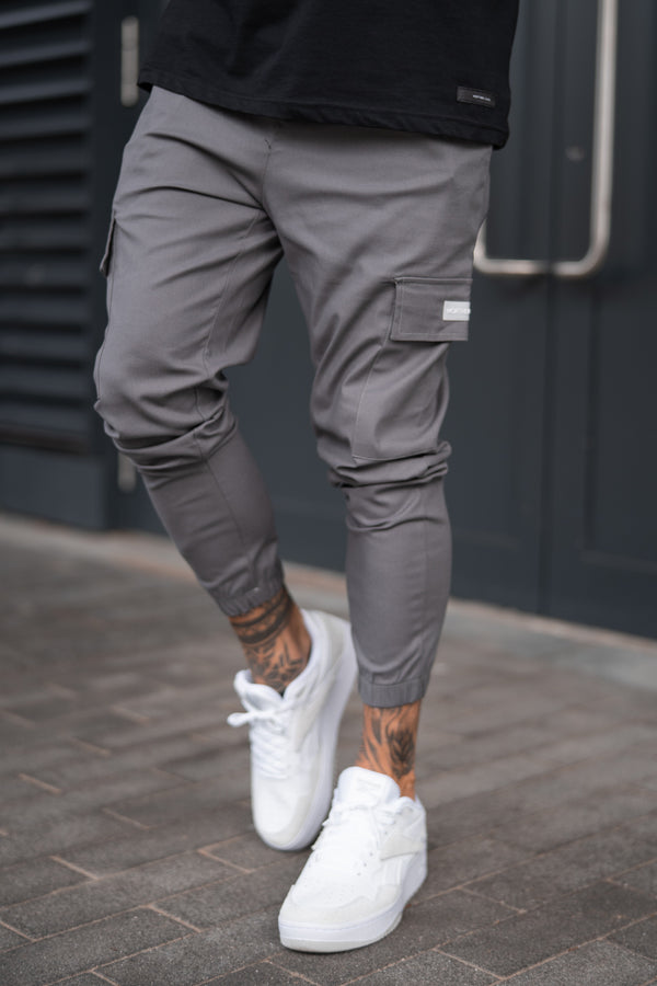 POINT CARGO TROUSERS - STEEL