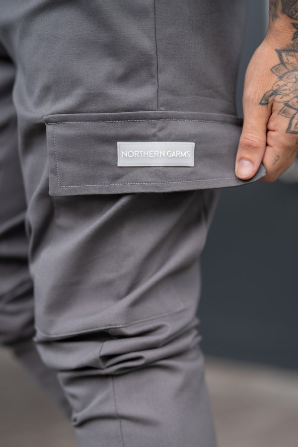POINT CARGO TROUSERS - STEEL