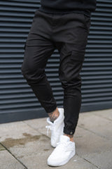 IVES CARGO TROUSERS - BLACK