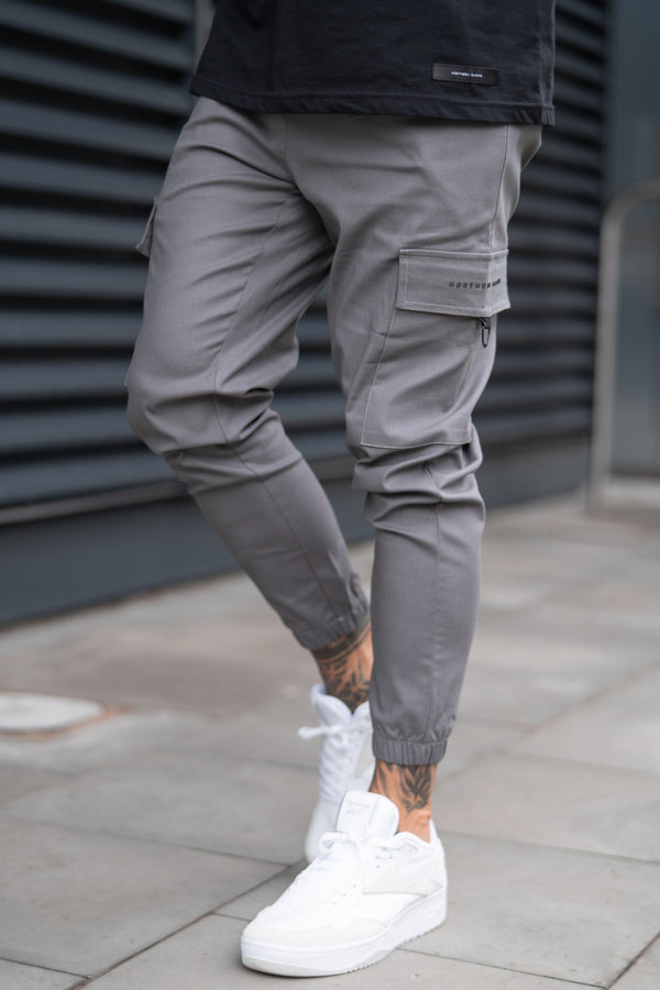 PRESCOTT CARGO TROUSERS - STEEL