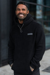 HITCH SHERPA HOODIE - BLACK