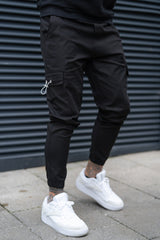 DAVENPORT CARGO TROUSERS - BLACK