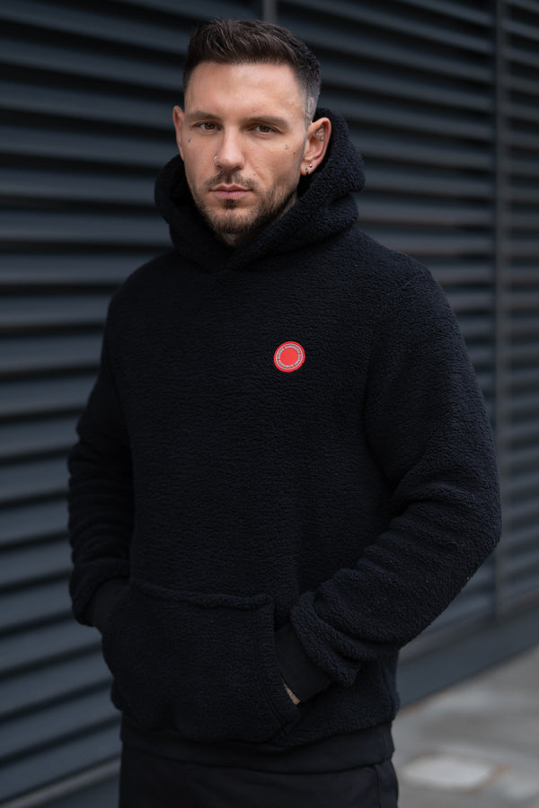 ARCADE SHERPA HOODIE - BLACK